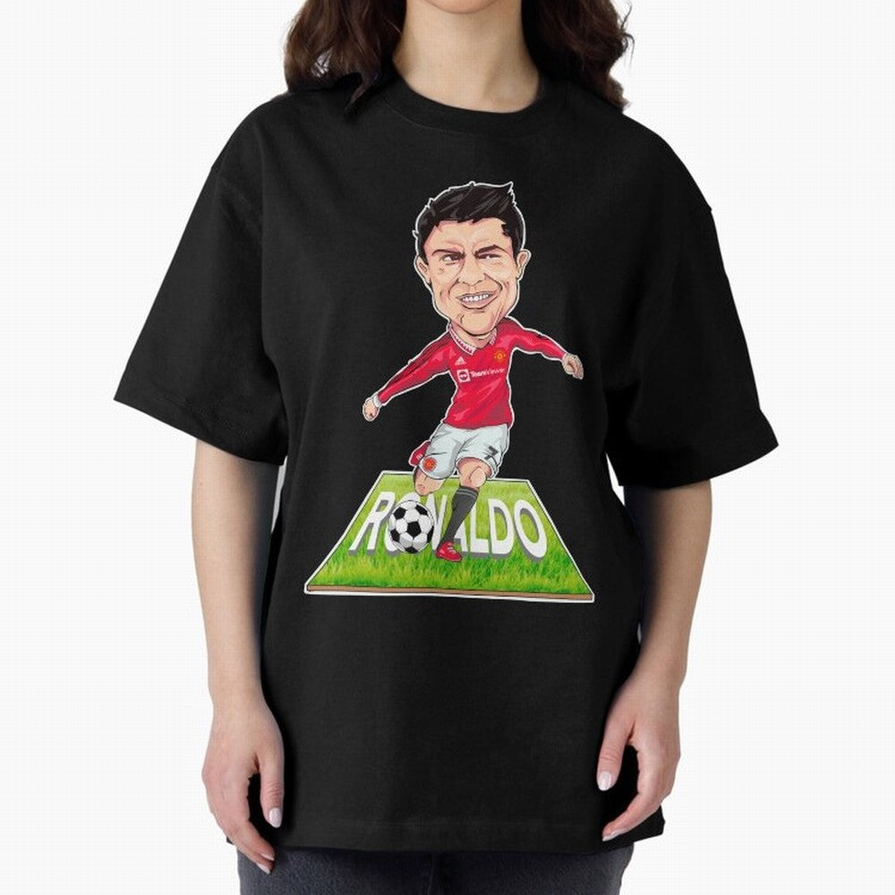 Cristiano Ronaldo Oversized T-Shirt Represent FIFA World Cup 2026 USA Canada Mexico Driven by Mbappe and Neymar, Spain Energy, Game Day Rituals, Football Legends, Country Pride and the Road to the Final; Ideal for Fans Who Follow Messi, Cristiano