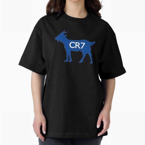 CR7 GOAT Blue Oversized T-Shirt Celebrate Fan Favorites in Match Day Hype around FIFA World Cup 2026 USA Canada Mexico, Neymar, Haaland and Cristiano Ronaldo, Portugal, Spain and Germany, Worldwide Fan Energy, Dramatic Goals, Stadium Lights and