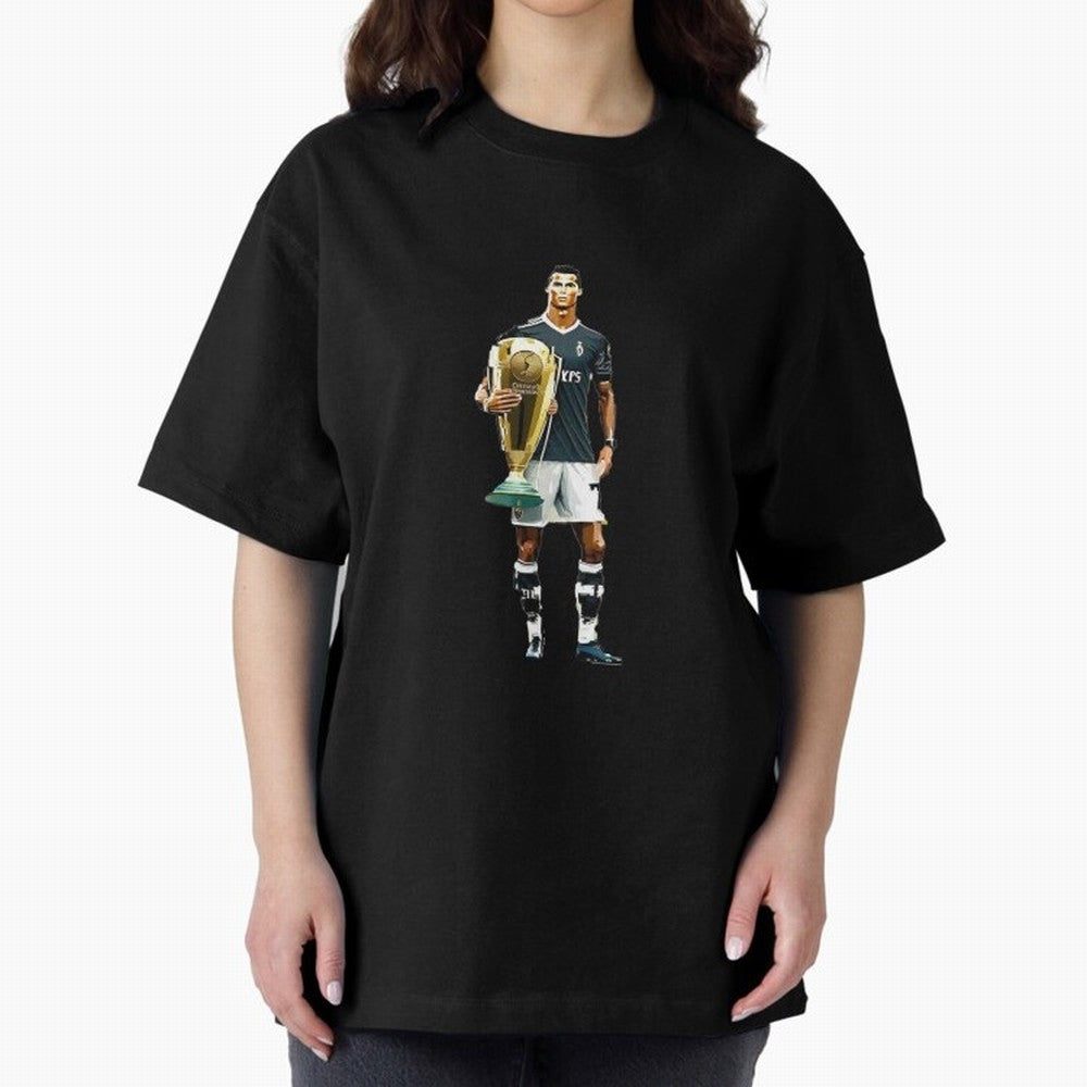 Cristiano Ronaldo CR7 Game Time Pixel Artwork Futbol Soccer Oversized T-Shirt Show Support during the FIFA World Cup 2026 Group Stage Journey through Messi and Cristiano Ronaldo Highlights, Brazil Pride, Match Day Excitement, Supporter Culture,