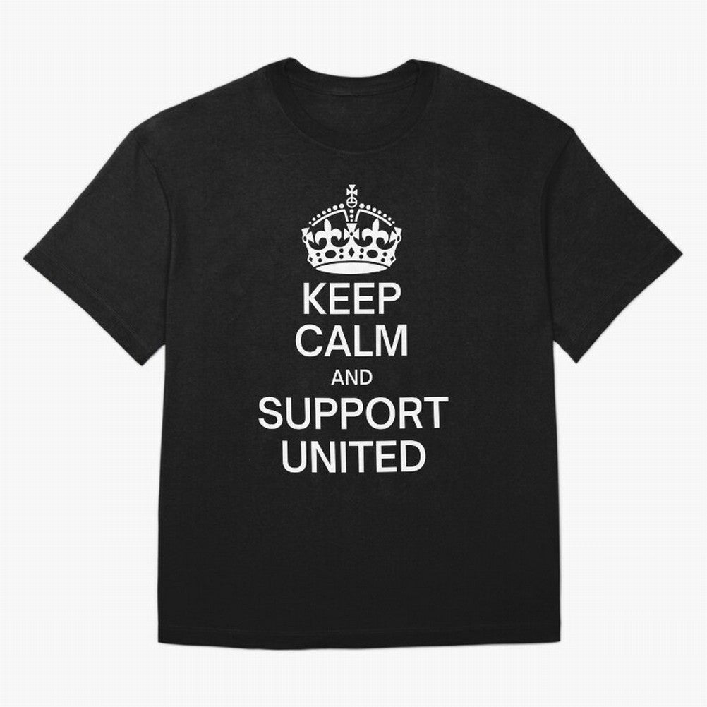 Keep Calm and Support United Oversized T-Shirt Represent the Passion of FIFA World Cup 2026 Spirit, Capturing Portugal, Spain and Germany, Mbappe, Goal Celebration Energy, Supporter Heritage, Football Icons and Worldwide Tournament Joy; Great for
