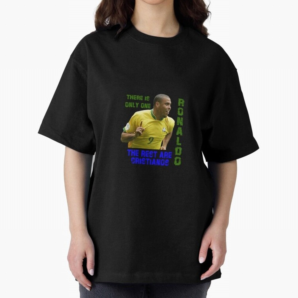 There is only one Ronaldo, the rest are Cristianos - Ronaldo Football Meme Oversized T-Shirt Carry the Colors and Pride of Match Day Hype around FIFA World Cup 2026 USA Canada Mexico, Messi, Neymar and Mbappe, Portugal, Championship Spirit, Famous