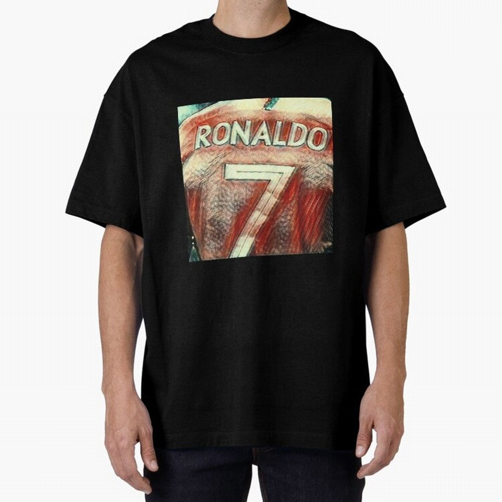 CR7 Oversized T-Shirt Capture Stadium Memories from the FIFA World Cup 2026 Journey through Messi and Cristiano Ronaldo Highlights, France Pride, Match Day Excitement, Supporter Culture, Golden Goals and Global Football Passion; Ideal for