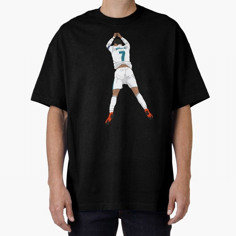 Cristiano Ronaldo Iconic Celebration Oversized T-Shirt Step into FIFA World Cup 2026 for Fans of CR7 and Portugal, Bringing Match Day Excitement, Supporter Culture, Golden Goals and Global Football Passion; Perfect for People Who Love Argentina,