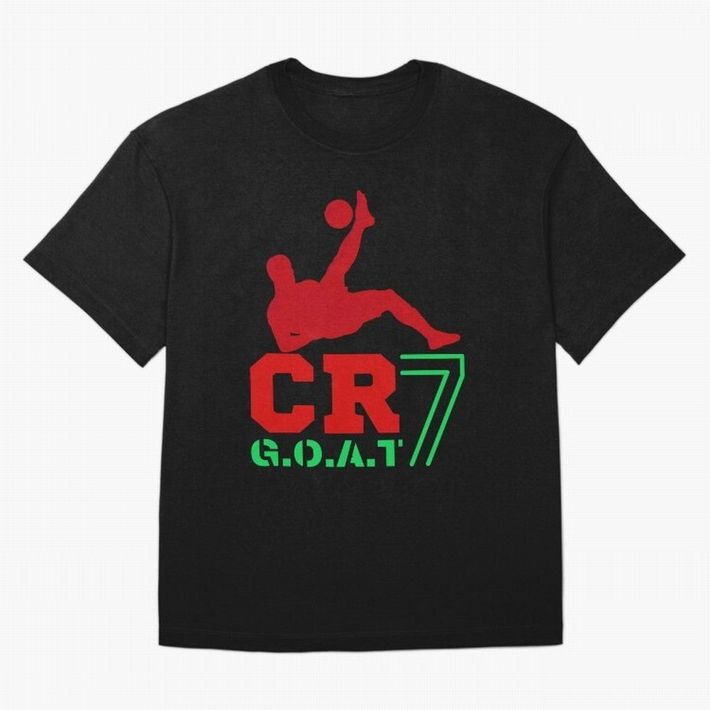 CR7 G.O.A.T Oversized T-Shirt Show Passion for the Stars of the FIFA World Cup 2026 Group Stage Journey through Messi Highlights, England and Germany Pride, Stadium Chants, National Pride, Trophy Dreams and Unforgettable Football Memories; Made for