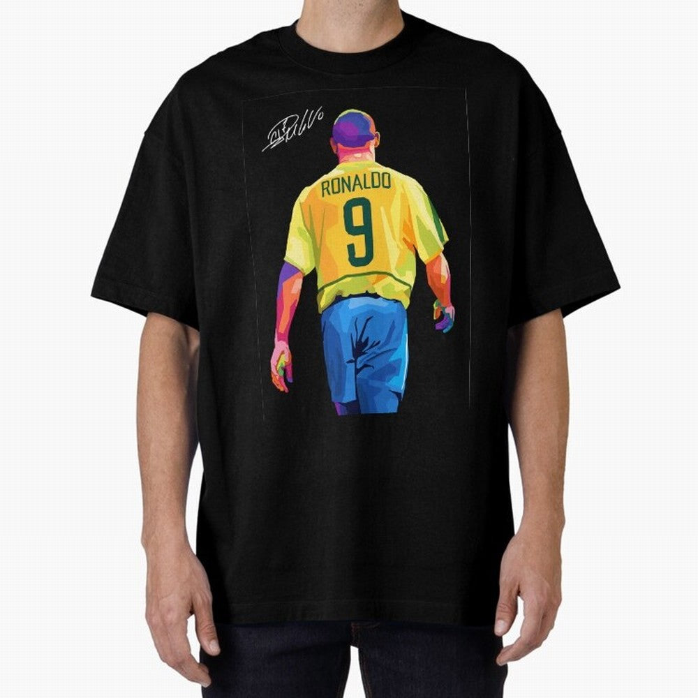 Ronaldo Nazario Oversized T-Shirt Experience the Global Stage of Global Football Passion for FIFA World Cup 2026 USA Canada Mexico, Capturing Mbappe, Germany, Championship Spirit, Famous Goals, Roaring Crowds and International Football Unity;