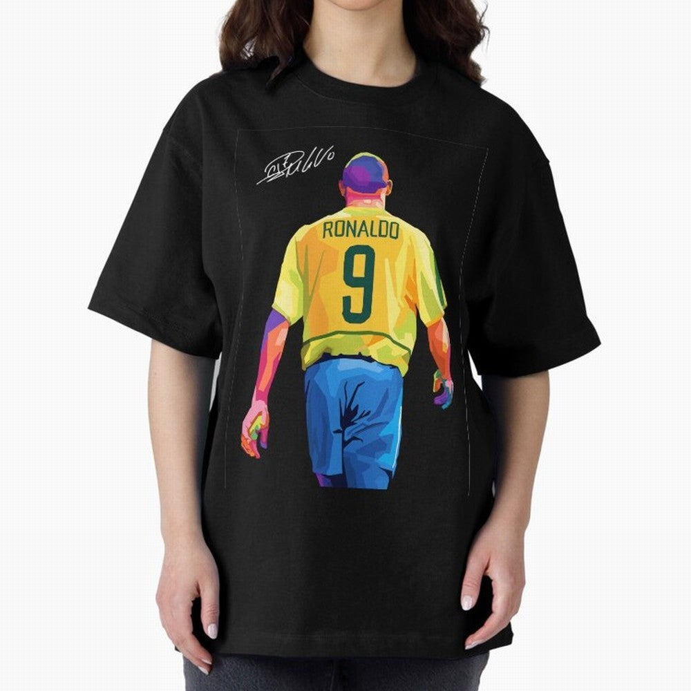 Ronaldo Nazario Oversized T-Shirt Experience the Global Stage of Global Football Passion for FIFA World Cup 2026 USA Canada Mexico, Capturing Mbappe, Germany, Championship Spirit, Famous Goals, Roaring Crowds and International Football Unity;