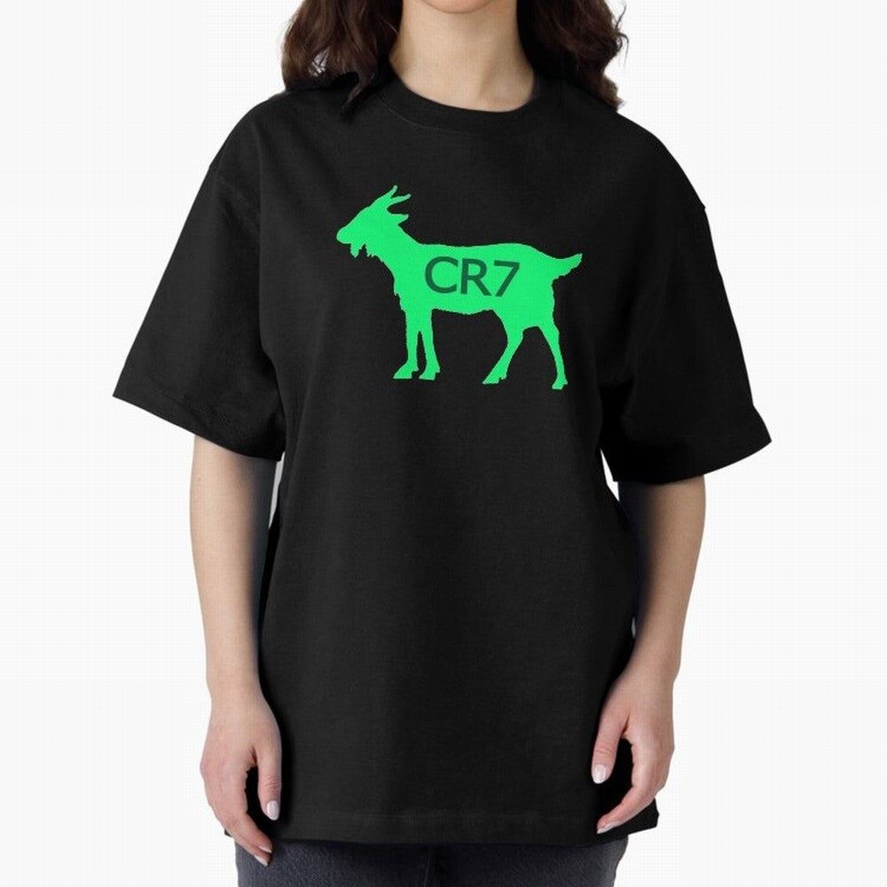 CR7 GOAT Saudi Arabia Green Oversized T-Shirt Bring Bold Fan Energy to FIFA World Cup 2026 USA Canada Mexico Spirit, Celebrating Portugal, Spain and Germany, Messi and Cristiano Ronaldo, Retro Football Energy, Iconic Rivalries, Trophy Chase Drama