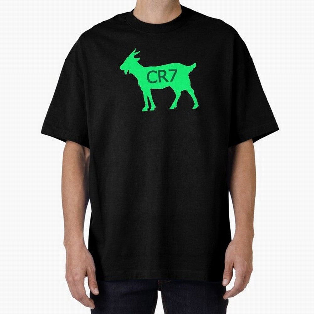 CR7 GOAT Saudi Arabia Green Oversized T-Shirt Bring Bold Fan Energy to FIFA World Cup 2026 USA Canada Mexico Spirit, Celebrating Portugal, Spain and Germany, Messi and Cristiano Ronaldo, Retro Football Energy, Iconic Rivalries, Trophy Chase Drama