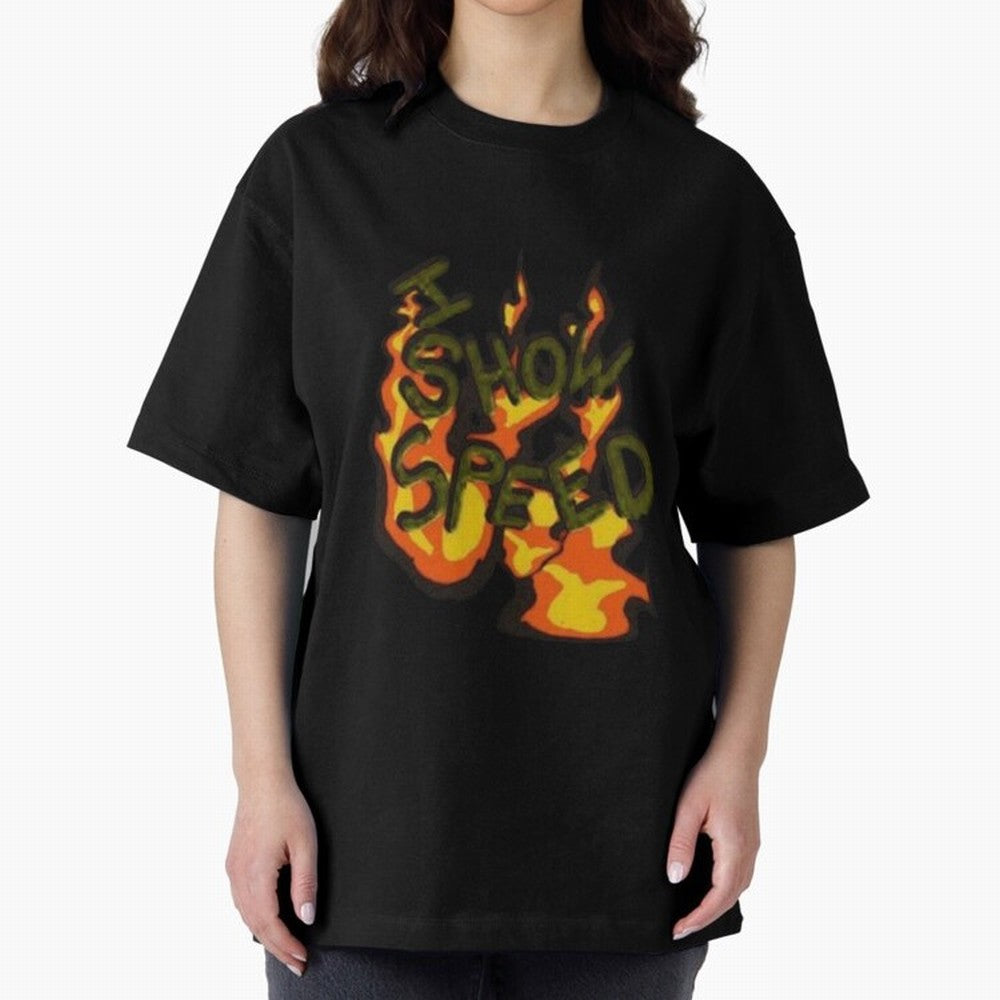 ISHOWSPEED MERCH LOGO 2 Oversized T-Shirt Bring a Champion Mindset to Match Day Hype around FIFA World Cup 2026 Group Stage, Neymar, Haaland and Cristiano Ronaldo, Spain, Stadium Memories, Football Loyalty, International Chants and Championship