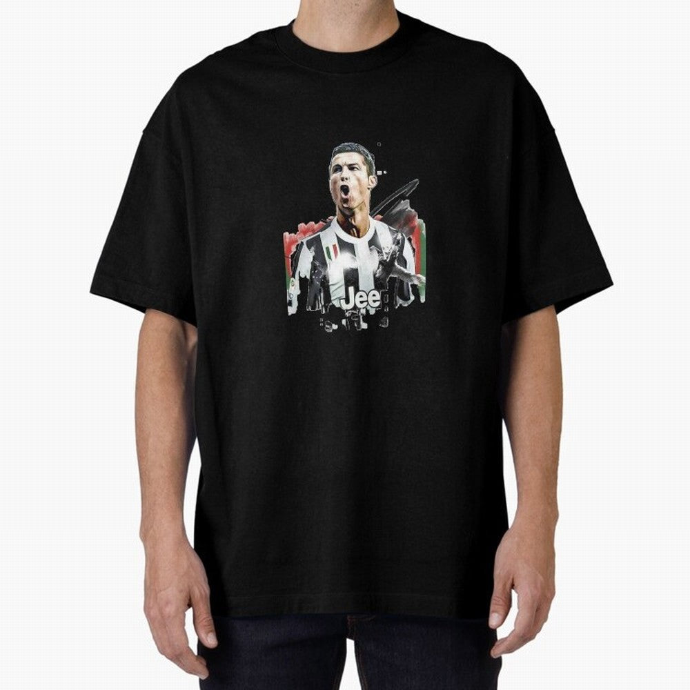 Ronaldo Oversized T-Shirt Celebrate Golden Goal Energy in Global Football Passion for FIFA World Cup 2026 Group Stage, Featuring Messi, CR7 and Mbappe, Spain, Champion Mindset, Group Stage Buzz, Knockout Tension and Passionate Fan Culture; Made for