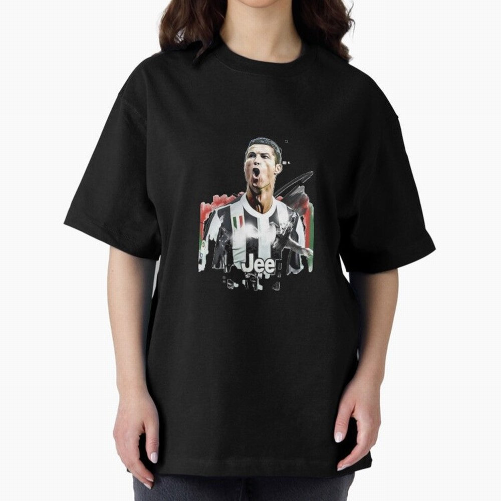 Ronaldo Oversized T-Shirt Celebrate Golden Goal Energy in Global Football Passion for FIFA World Cup 2026 Group Stage, Featuring Messi, CR7 and Mbappe, Spain, Champion Mindset, Group Stage Buzz, Knockout Tension and Passionate Fan Culture; Made for