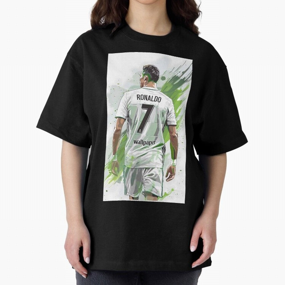 Ronaldo Oversized T-Shirt Celebrate Fan Favorites in Global Football Passion for FIFA World Cup 2026, Featuring Neymar, Haaland and Cristiano Ronaldo, Portugal, Sports Nostalgia, International Competition, Famous Players and Unforgettable