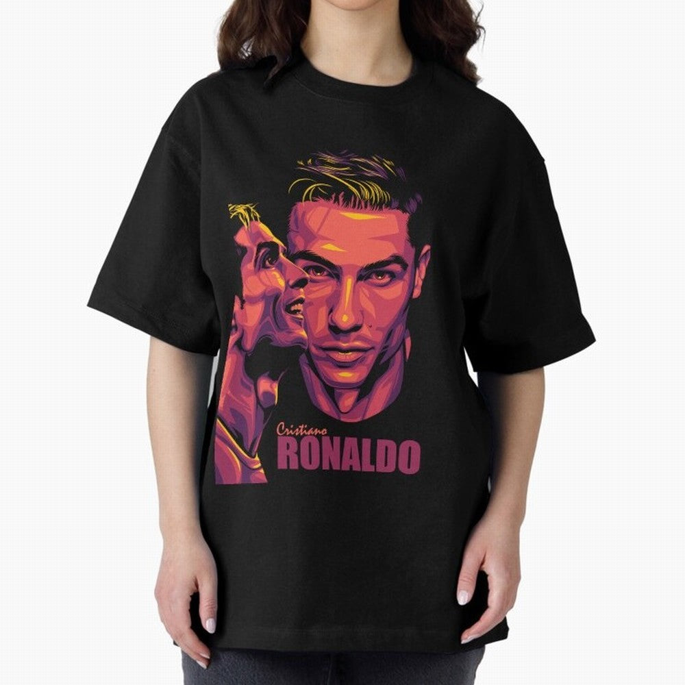 Cristiano Ronaldo Glow in the Dark Oversized T-Shirt Fuel FIFA World Cup 2026 USA Canada Mexico for Fans of Messi, Neymar and Mbappe and Argentina, France and Brazil, Bringing Stadium Memories, Football Loyalty, International Chants and