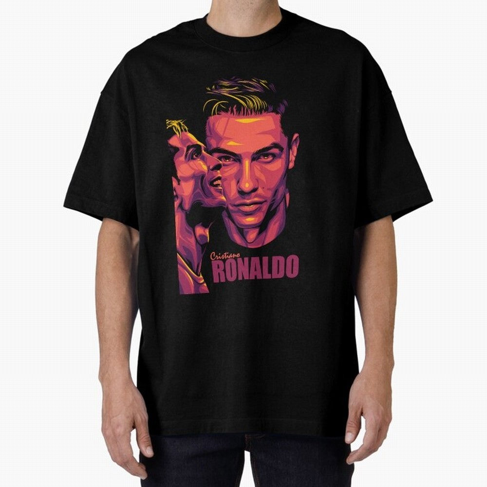 Cristiano Ronaldo Glow in the Dark Oversized T-Shirt Fuel FIFA World Cup 2026 USA Canada Mexico for Fans of Messi, Neymar and Mbappe and Argentina, France and Brazil, Bringing Stadium Memories, Football Loyalty, International Chants and