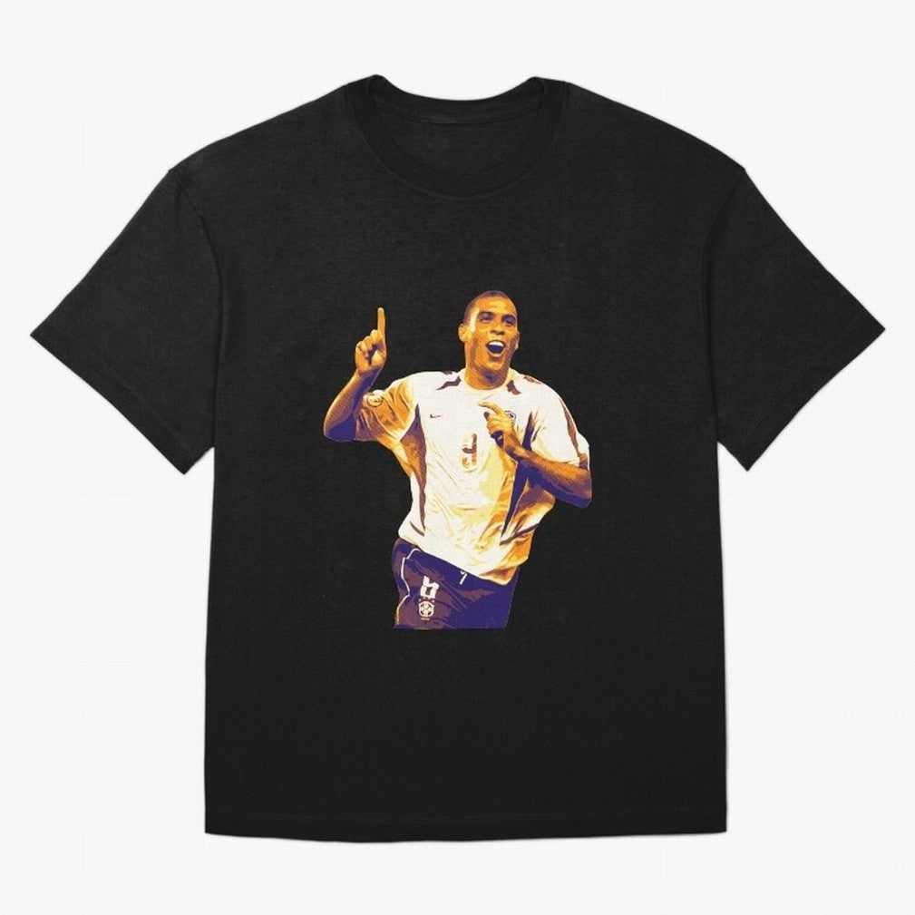 Ronaldo Naz¨¢rio brazil team Oversized T-Shirt Join FIFA World Cup 2026 Group Stage for Fans of CR7 and Portugal, Spain and Germany, Bringing Retro Football Energy, Iconic Rivalries, Trophy Chase Drama and Stadium Atmosphere; Perfect for People Who