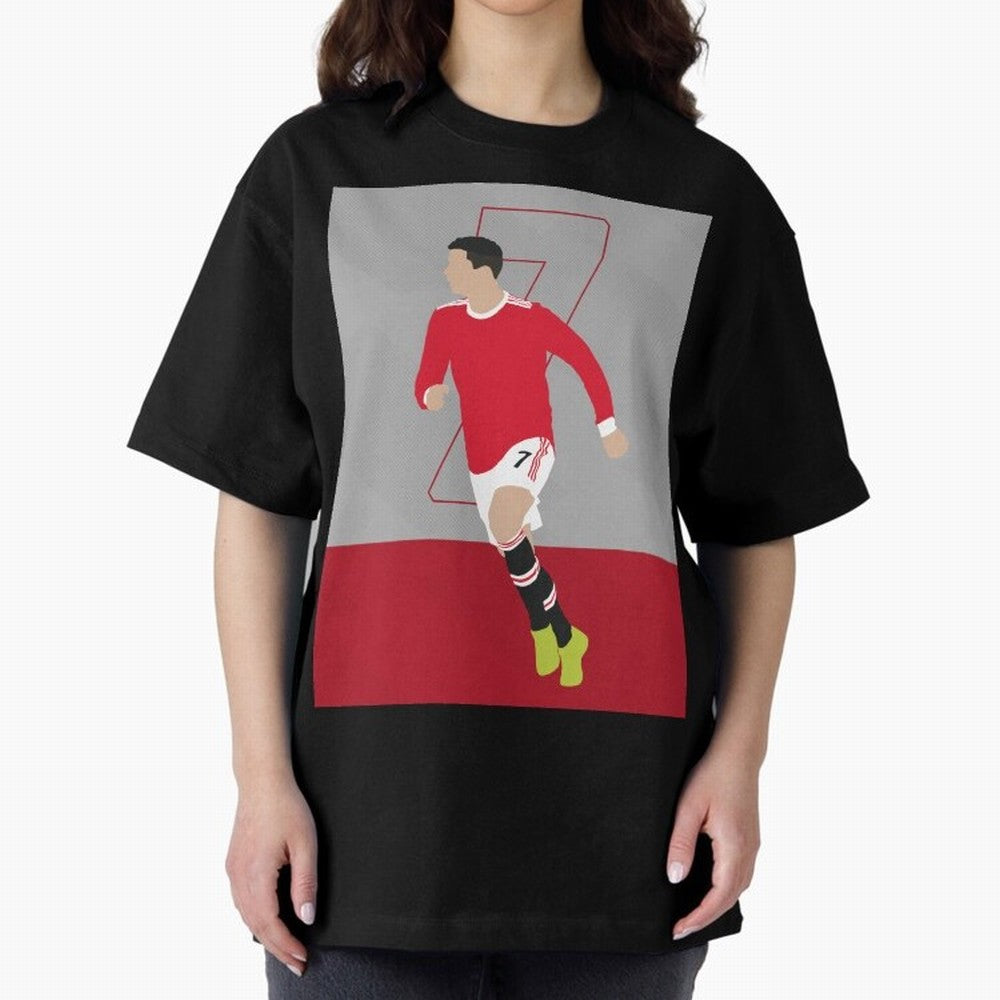 Cristiano Ronaldo 2021/22 Illustration Oversized T-Shirt Join the Global Buzz around FIFA World Cup 2026 USA Canada Mexico for Fans of Cristiano Ronaldo, Haaland and CR7 and Germany, Bringing Football Festival Excitement, Trophy Ambitions, Country