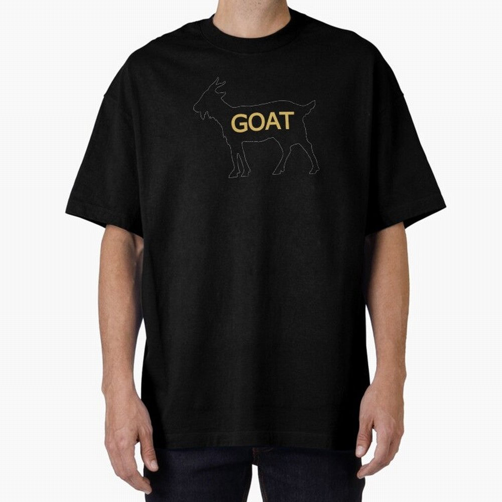 GOAT Alt Gold Oversized T-Shirt Embrace FIFA World Cup 2026 Group Stage Spirit, with France and Portugal, CR7 and Messi, Supporter Pride, Iconic Celebrations, Legendary Names and Global Match Day Energy; Perfect for Supporters Who Want Bold