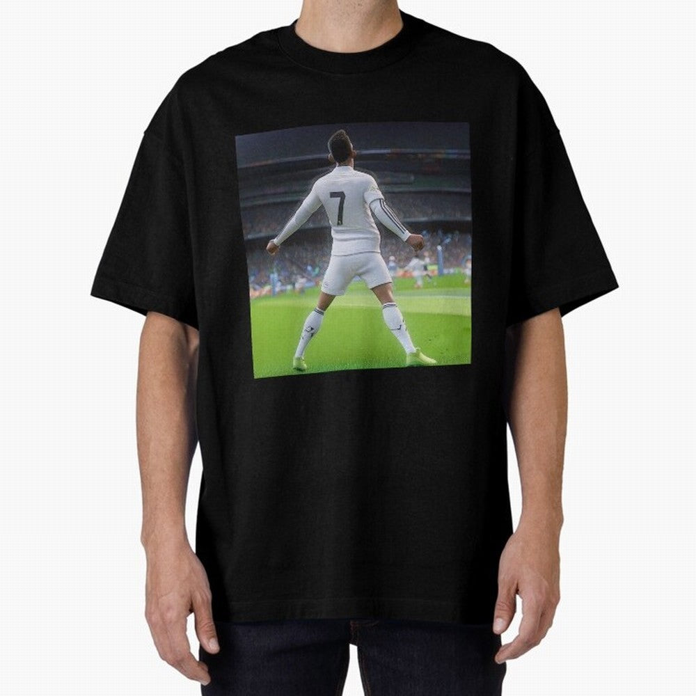 Ronaldo caricature Oversized T-Shirt Relive FIFA World Cup 2026 USA Canada Mexico Spirit, Celebrating England, France and Netherlands, Neymar, Vintage Soccer Flavor, Modern Football Stars, National Flags and Final Night Emotion; Created for Match