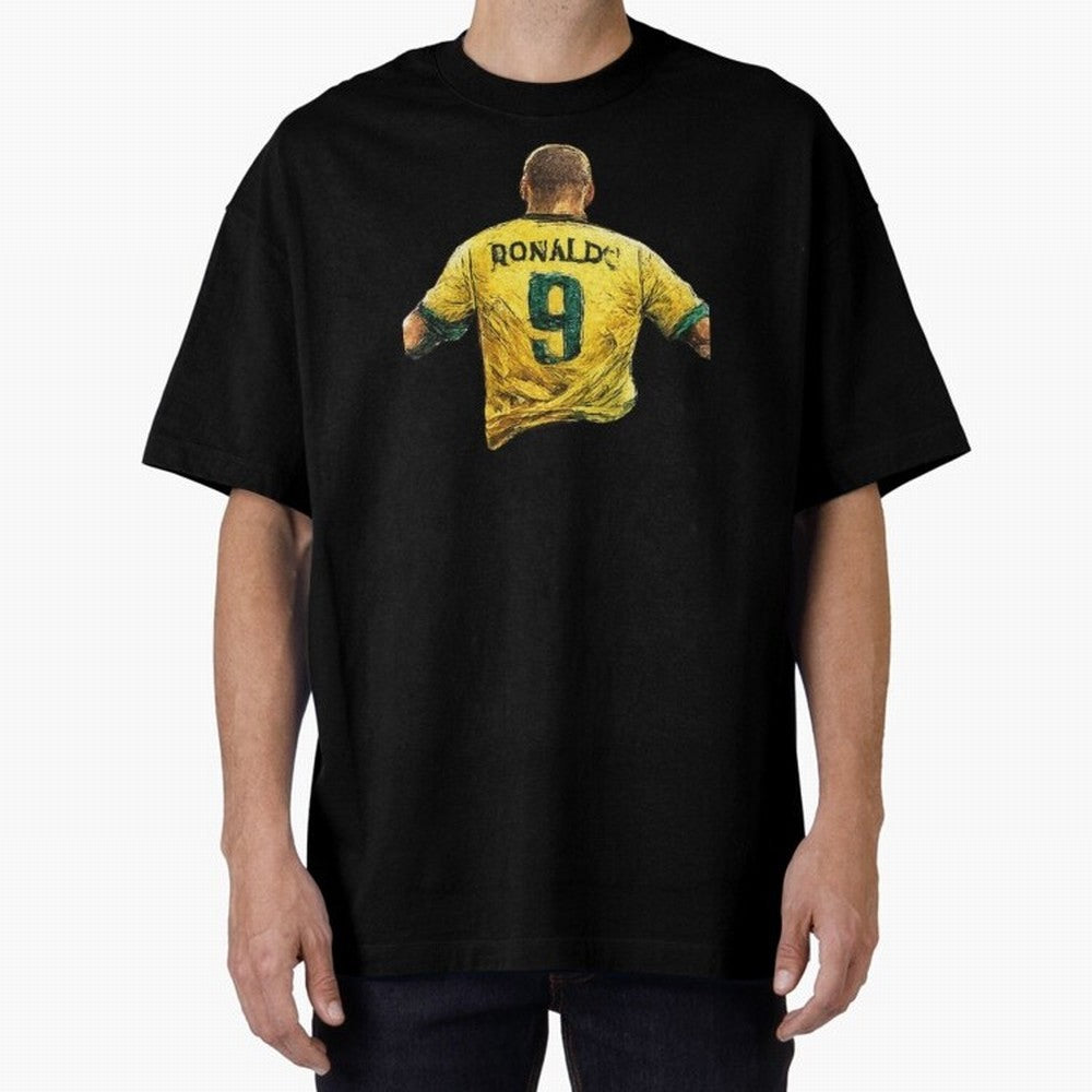 Brazilian Football Legend No.9 Vintage Streetwear Design Oversized T-Shirt Celebrate Soccer Greatness during FIFA World Cup 2026 Group Stage Built around Neymar, Argentina and Brazil Energy, Fan Favorite Moments, National Team Passion, Big Match