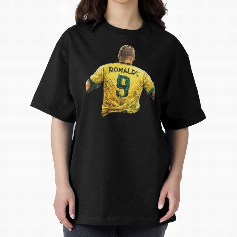 Brazilian Football Legend No.9 Vintage Streetwear Design Oversized T-Shirt Celebrate Soccer Greatness during FIFA World Cup 2026 Group Stage Built around Neymar, Argentina and Brazil Energy, Fan Favorite Moments, National Team Passion, Big Match