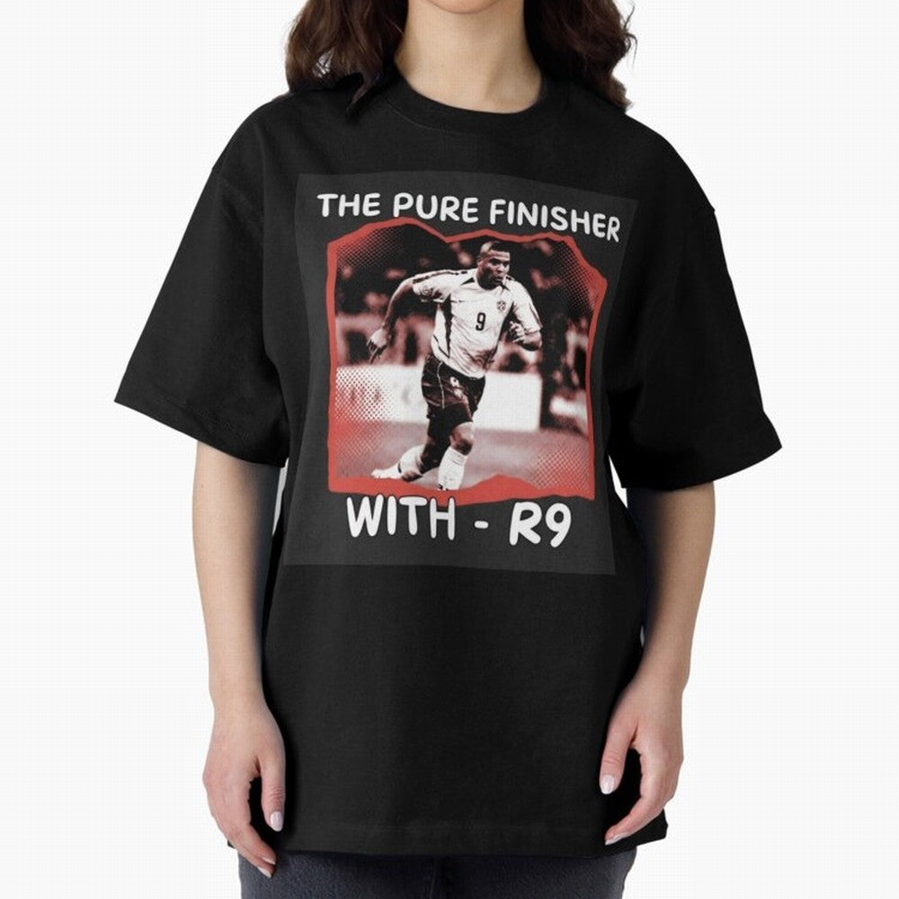 Ronaldo R9 The Pure Finisher Vintage Oversized T-Shirt Honor Football Greatness during FIFA World Cup 2026 Group Stage Driven by CR7, England and Germany Energy, Football Festival Excitement, Trophy Ambitions, Country Rivalries and Star Player