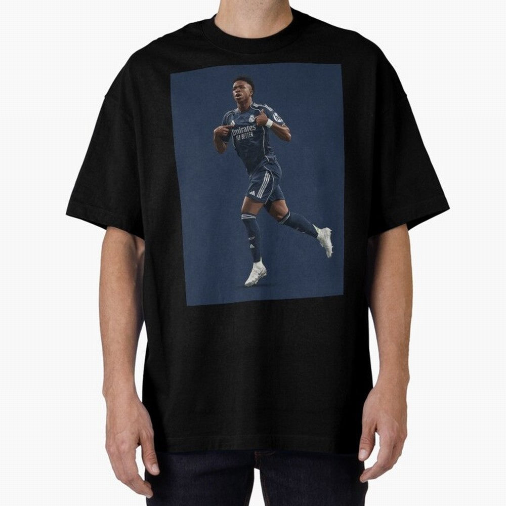 Vini Oversized T-Shirt Remember FIFA World Cup 2026 Highlighting CR7, Portugal Energy, Worldwide Fan Energy, Dramatic Goals, Stadium Lights and Championship Celebrations; Made for Collectors Who Enjoy Iconic Players, Country Pride, Vintage Vibes