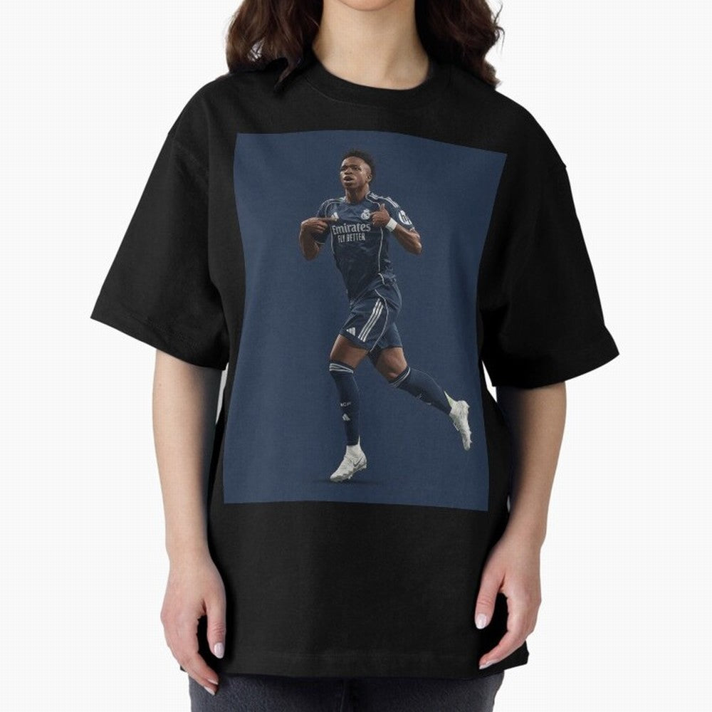 Vini Oversized T-Shirt Remember FIFA World Cup 2026 Highlighting CR7, Portugal Energy, Worldwide Fan Energy, Dramatic Goals, Stadium Lights and Championship Celebrations; Made for Collectors Who Enjoy Iconic Players, Country Pride, Vintage Vibes