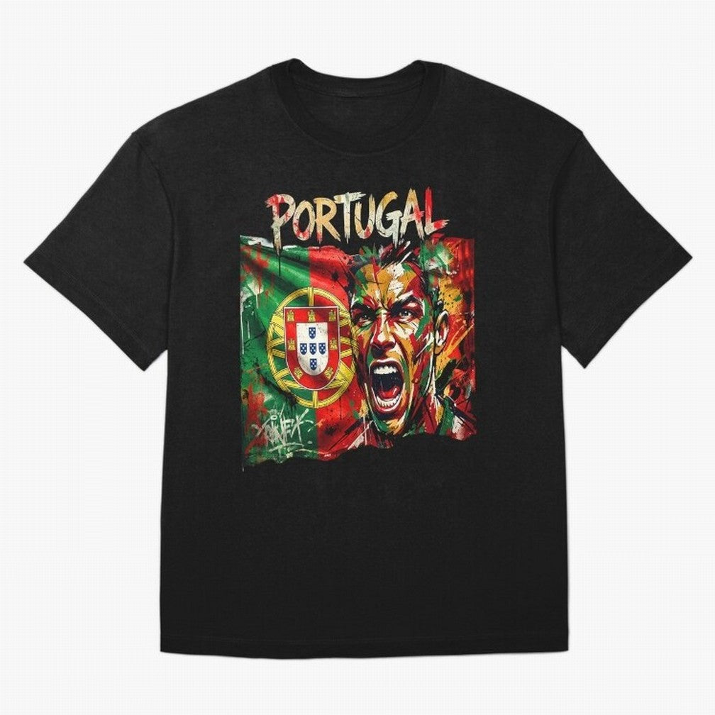 PORTUGAL FOOTBALL TEAM Oversized T-Shirt Bring World Football Passion into Global Football Passion for FIFA World Cup 2026 USA Canada Mexico, with Neymar, England and Germany, Classic Soccer Heritage, Championship Pressure, Fan Loyalty and