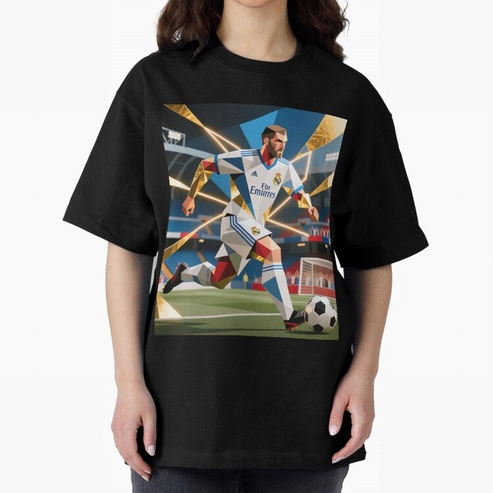 Madridistas Oversized T-Shirt Celebrate Fan Culture around Global Football Passion for FIFA World Cup 2026, Centered on Messi, Argentina and Brazil, Global Supporter Spirit, Legendary Goals, National Colors and Tournament Celebration; Great for