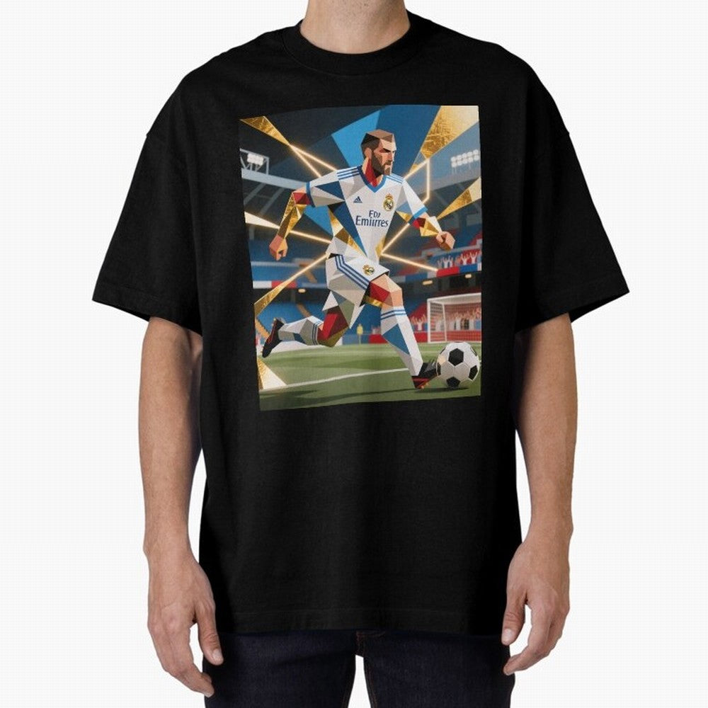 Madridistas Oversized T-Shirt Celebrate Fan Culture around Global Football Passion for FIFA World Cup 2026, Centered on Messi, Argentina and Brazil, Global Supporter Spirit, Legendary Goals, National Colors and Tournament Celebration; Great for