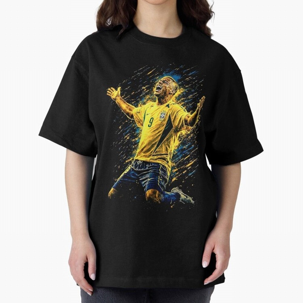 R9 Ronaldo Football Legend Oversized T-Shirt Celebrate Soccer Greatness during FIFA World Cup 2026 Spirit, Connected to Portugal, Mbappe, Stadium Chants, National Pride, Trophy Dreams and Unforgettable Football Memories; Ideal for Football Dads,