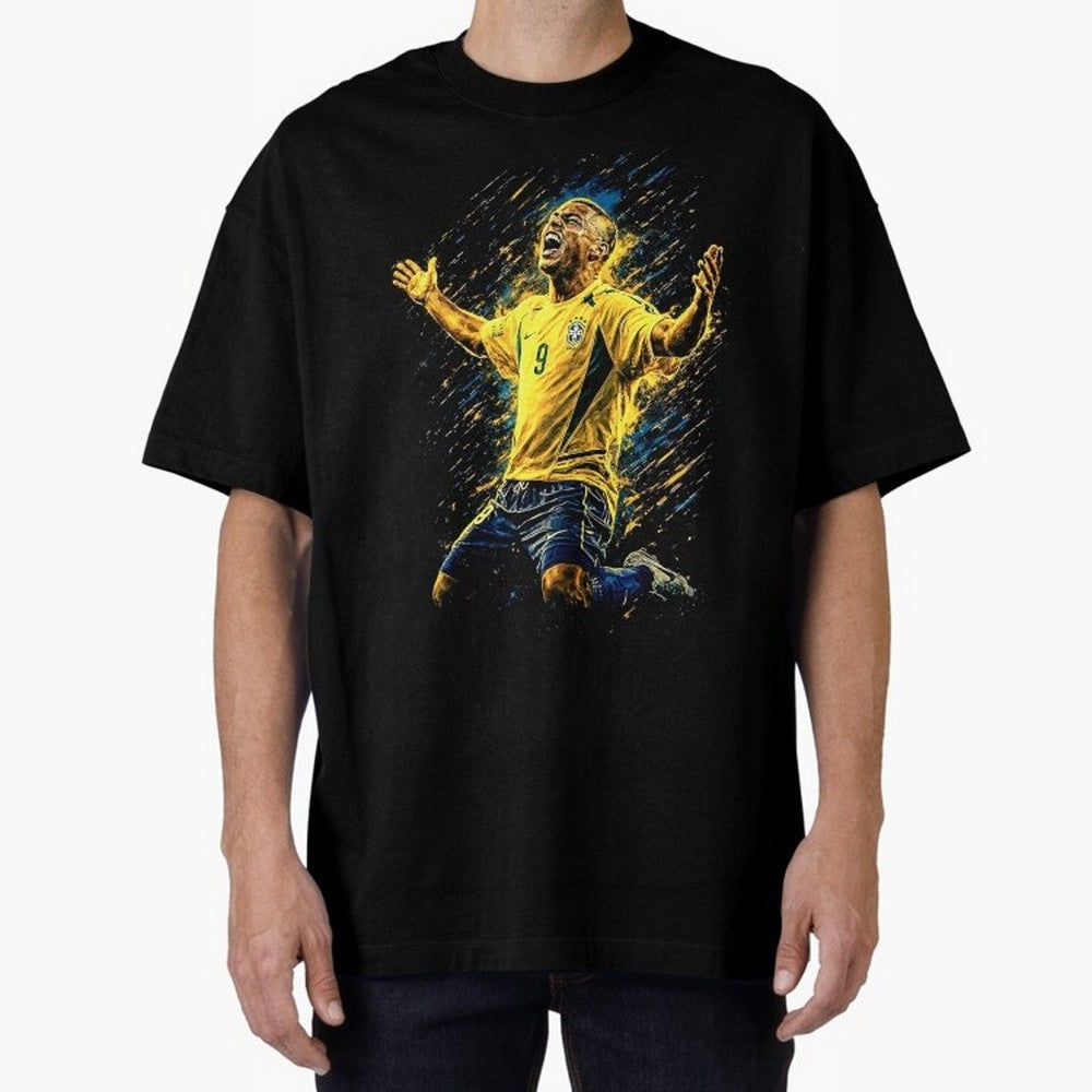 R9 Ronaldo Football Legend Oversized T-Shirt Celebrate Soccer Greatness during FIFA World Cup 2026 Spirit, Connected to Portugal, Mbappe, Stadium Chants, National Pride, Trophy Dreams and Unforgettable Football Memories; Ideal for Football Dads,