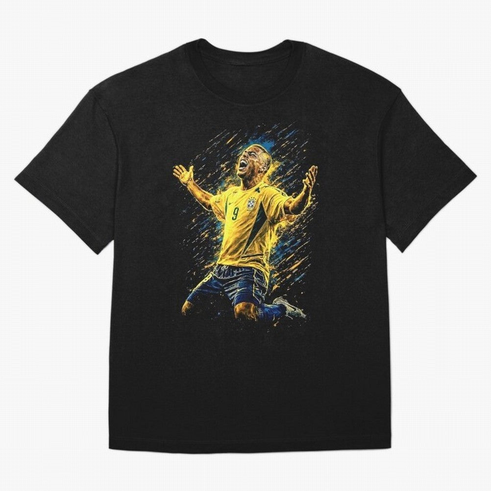 R9 Ronaldo Football Legend Oversized T-Shirt Celebrate Soccer Greatness during FIFA World Cup 2026 Spirit, Connected to Portugal, Mbappe, Stadium Chants, National Pride, Trophy Dreams and Unforgettable Football Memories; Ideal for Football Dads,