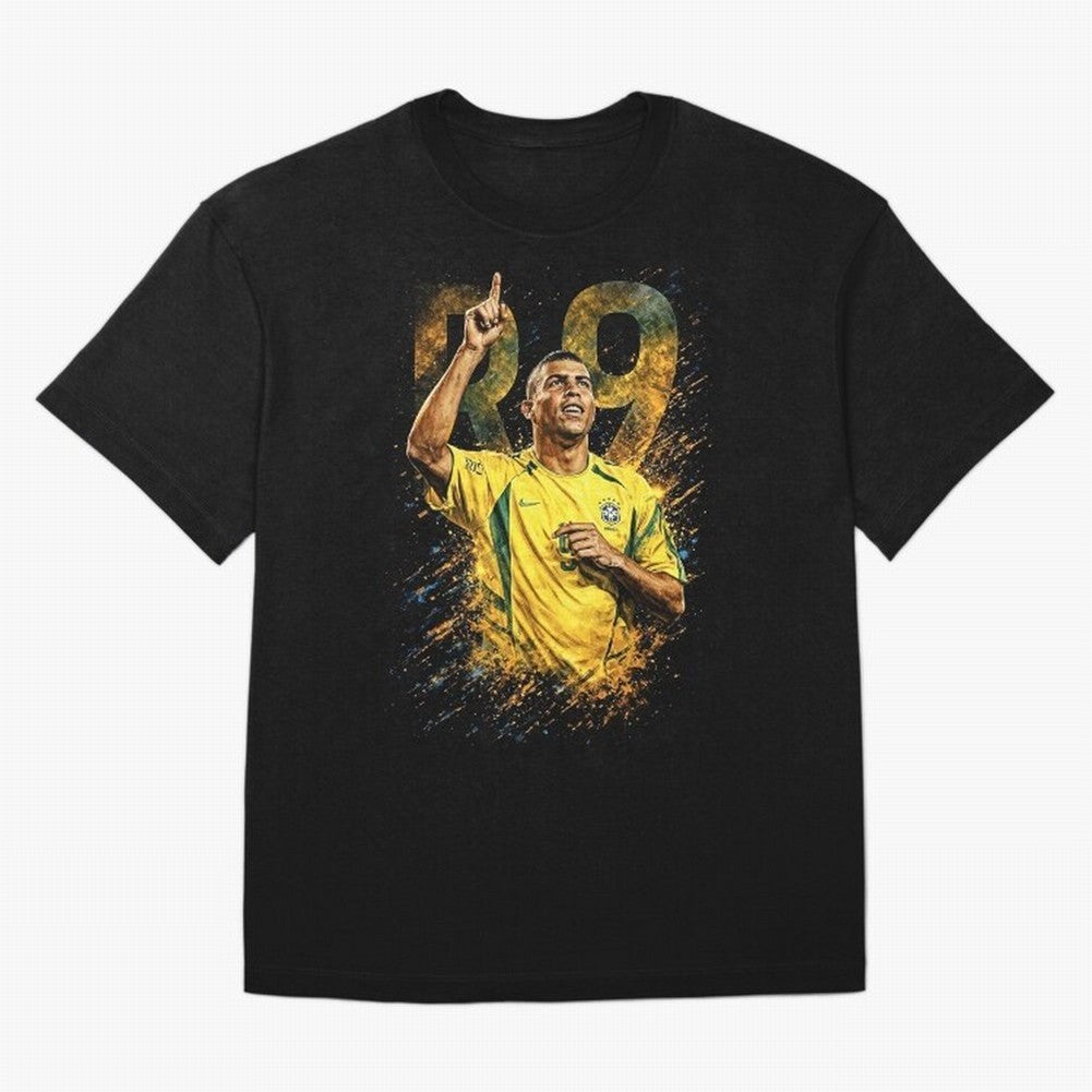 R9 Ronaldo Football Legend Oversized T-Shirt Celebrate Rivalries and Pride in FIFA World Cup 2026 Group Stage Spirit, Centered on France, Messi, CR7 and Mbappe, Global Supporter Spirit, Legendary Goals, National Colors and Tournament Celebration;