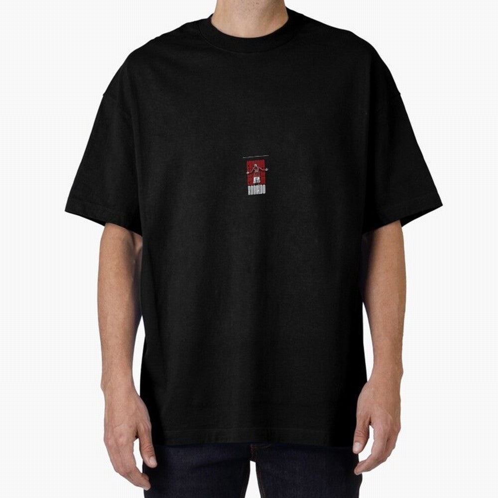 Ronaldo sticker Oversized T-Shirt Celebrate Classic Football Spirit in Match Day Hype around FIFA World Cup 2026, Neymar, Haaland and Cristiano Ronaldo, Brazil, Portugal and Argentina, Worldwide Fan Energy, Dramatic Goals, Stadium Lights and