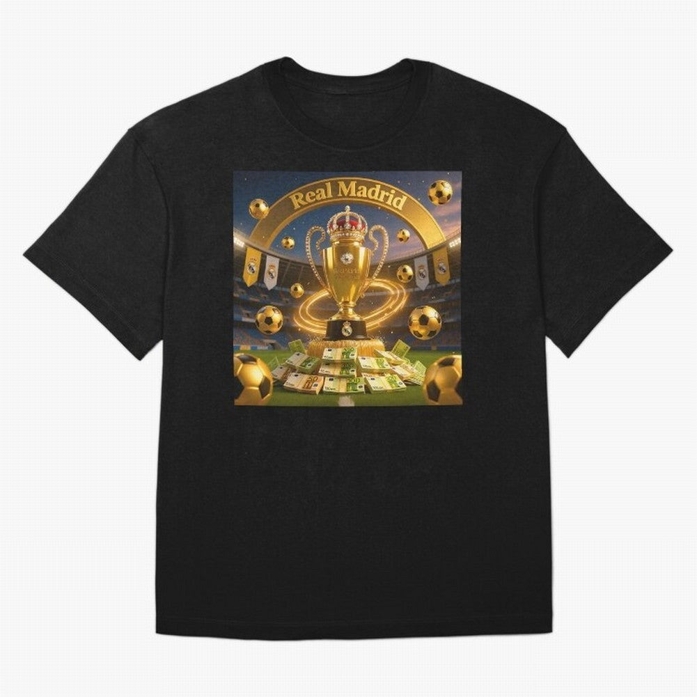 The Wealth of Real Madrid Oversized T-Shirt Join the Countdown to Match Day Hype around FIFA World Cup 2026 USA Canada Mexico, Messi, Neymar and Mbappe, France and Portugal, Worldwide Fan Energy, Dramatic Goals, Stadium Lights and Championship