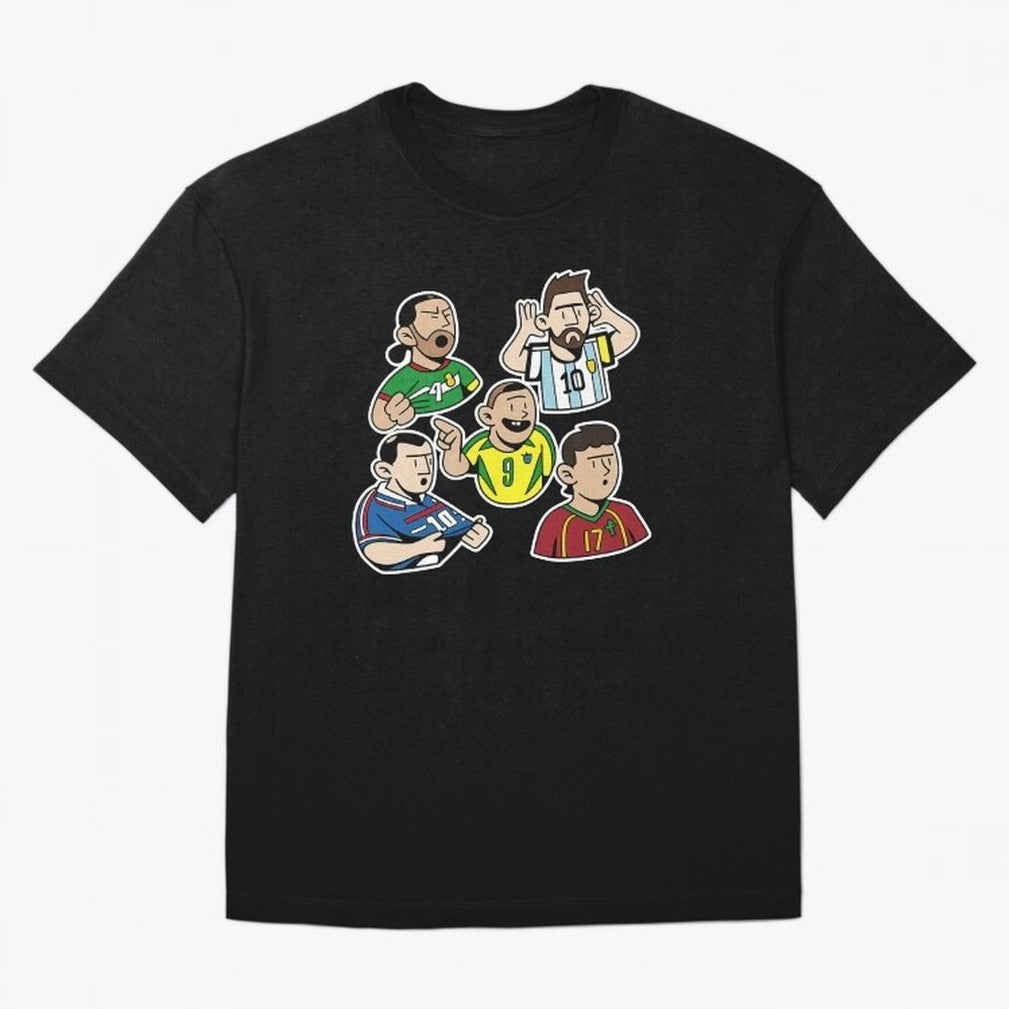 Soccer players Oversized T-Shirt Show Match Day Excitement for FIFA World Cup 2026 for Fans of Mbappe and Neymar and Spain, Bringing Soccer Culture, Superstar Moments, National Team Dreams and Competitive Fire; Great for Supporters Who Love