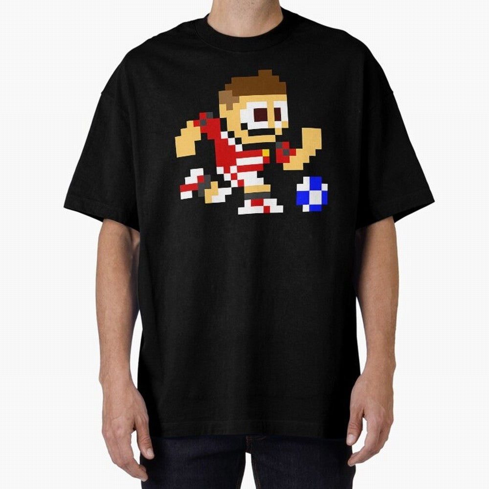 Ronaldo Manchester United (8-bit Football / Soccer Player) Oversized T-Shirt Stand Out with Spirit from FIFA World Cup 2026 USA Canada Mexico Driven by Cristiano Ronaldo, Haaland and CR7, Brazil Energy, Football History, Final Match Energy, Crowd