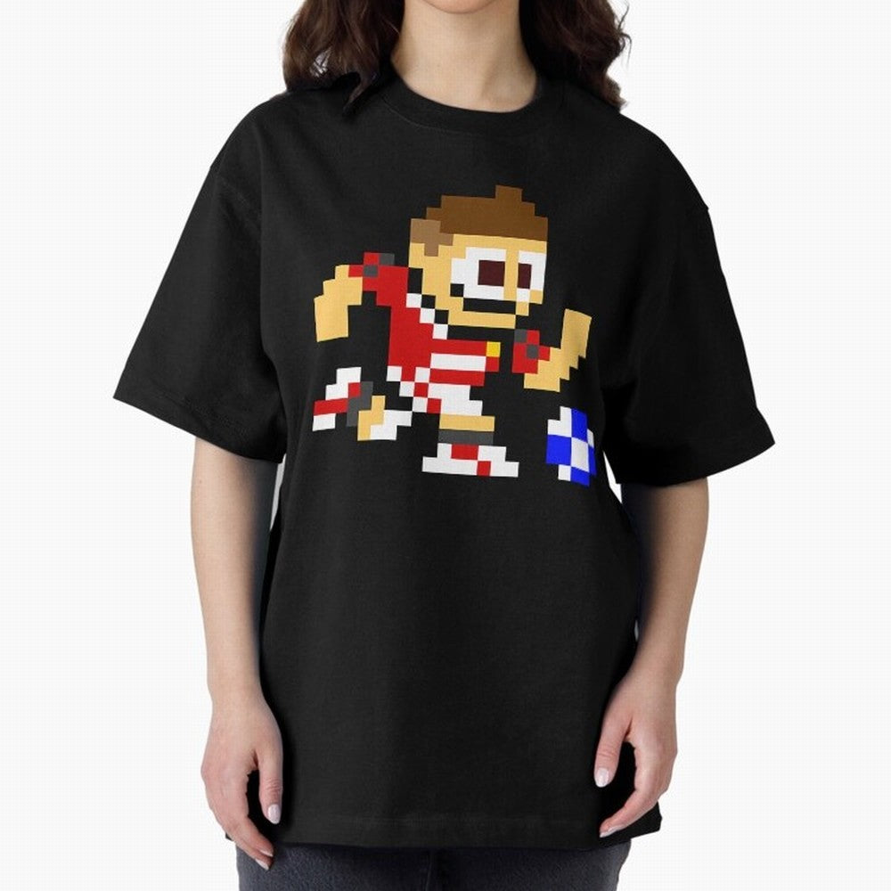 Ronaldo Manchester United (8-bit Football / Soccer Player) Oversized T-Shirt Stand Out with Spirit from FIFA World Cup 2026 USA Canada Mexico Driven by Cristiano Ronaldo, Haaland and CR7, Brazil Energy, Football History, Final Match Energy, Crowd
