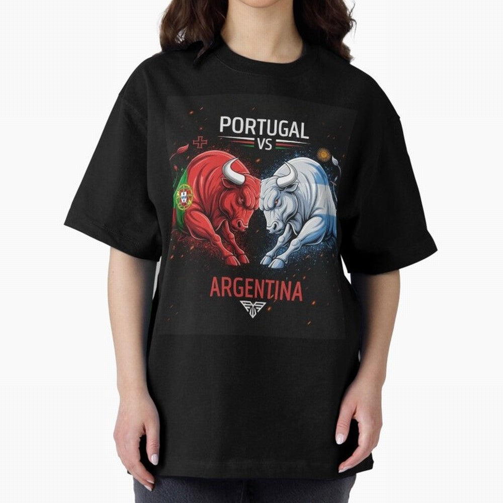 Messi vs Ronaldo Oversized T-Shirt Celebrate Classic Football Spirit in FIFA World Cup 2026 Group Stage Connected to Messi, Neymar and Mbappe, England, France and Netherlands Energy, Global Supporter Spirit, Legendary Goals, National Colors and