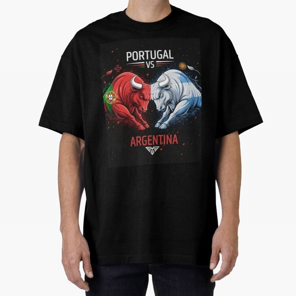 Messi vs Ronaldo Oversized T-Shirt Celebrate Classic Football Spirit in FIFA World Cup 2026 Group Stage Connected to Messi, Neymar and Mbappe, England, France and Netherlands Energy, Global Supporter Spirit, Legendary Goals, National Colors and
