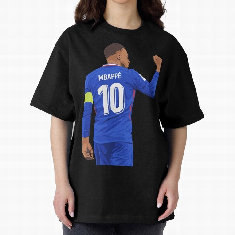 Kylian Mbappe France Oversized T-Shirt Celebrate Classic Football Spirit in FIFA World Cup 2026 Group Stage for Fans of Haaland and Mbappe and Argentina, Bringing Football History, Final Match Energy, Crowd Noise and Once in a Lifetime Moments;