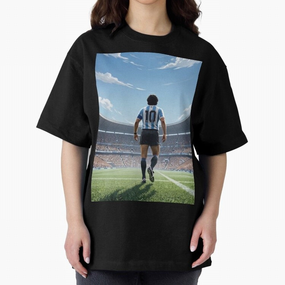 Diego Maradona Oversized T-Shirt Make the Season About the FIFA World Cup 2026 USA Canada Mexico Journey through Messi, Neymar and Mbappe Highlights, Portugal, Spain and Germany Pride, Vintage Soccer Flavor, Modern Football Stars, National Flags