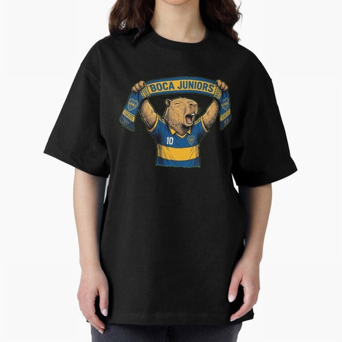 Capybara Boca Juniors Fan ¨C Funny Soccer Sticker Oversized T-Shirt Carry the Colors and Pride of FIFA World Cup 2026 Group Stage Centered on Messi, France and Portugal Energy, Stadium Chants, National Pride, Trophy Dreams and Unforgettable