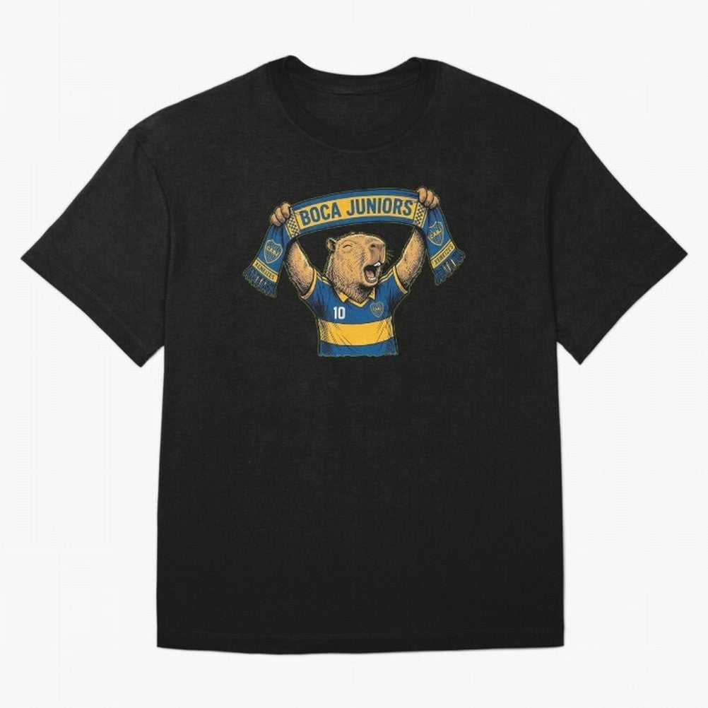 Capybara Boca Juniors Fan ¨C Funny Soccer Sticker Oversized T-Shirt Carry the Colors and Pride of FIFA World Cup 2026 Group Stage Centered on Messi, France and Portugal Energy, Stadium Chants, National Pride, Trophy Dreams and Unforgettable