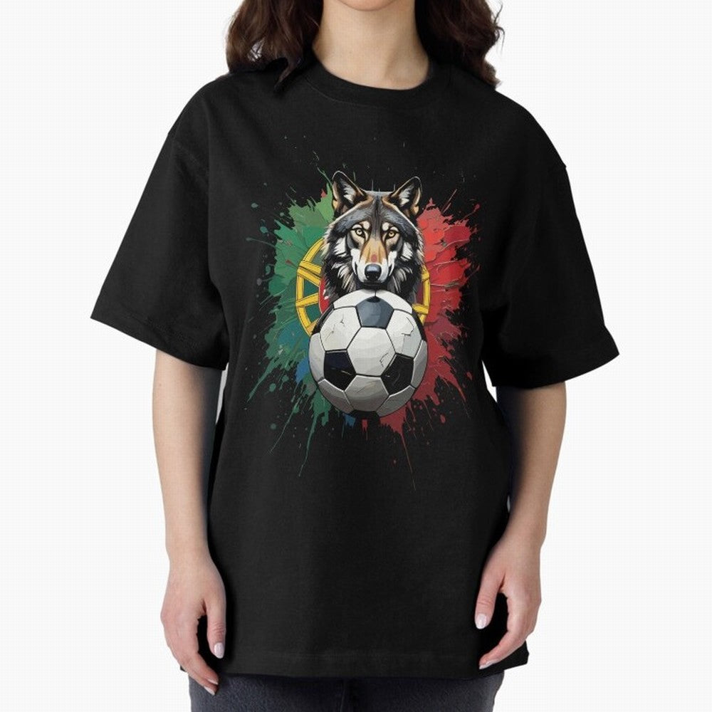 Portugal 2026 Soccer dog - World Cup Football Oversized T-Shirt Celebrate Every Goal in FIFA World Cup 2026 Group Stage Spirit, Driven by France, Cristiano Ronaldo, Haaland and CR7, Soccer Culture, Superstar Moments, National Team Dreams and