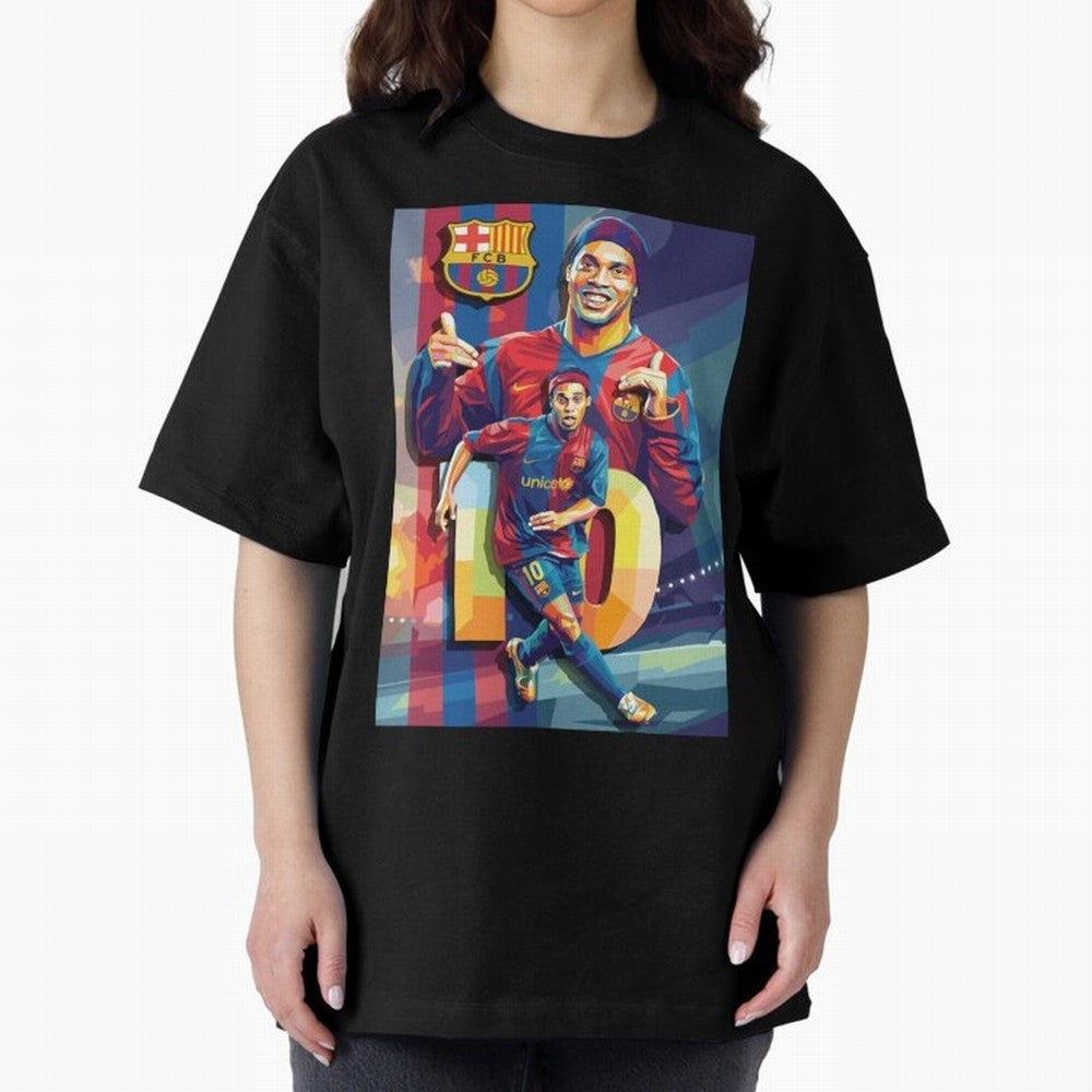 Ronaldinho Oversized T-Shirt Turn Up for the FIFA World Cup 2026 Journey through Neymar Highlights, Argentina, France and Brazil Pride, Fan Favorite Moments, National Team Passion, Big Match Drama and Soccer History; Perfect for People Who Love