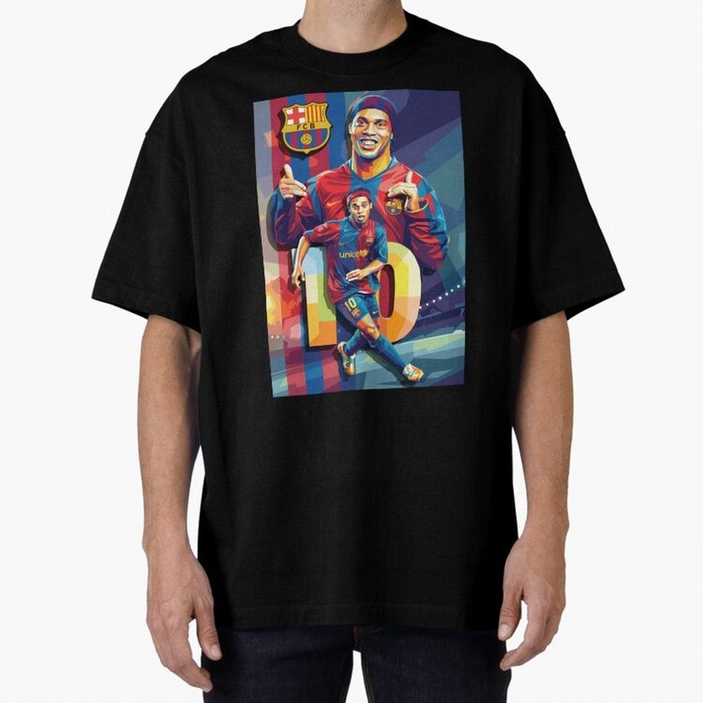 Ronaldinho Oversized T-Shirt Turn Up for the FIFA World Cup 2026 Journey through Neymar Highlights, Argentina, France and Brazil Pride, Fan Favorite Moments, National Team Passion, Big Match Drama and Soccer History; Perfect for People Who Love