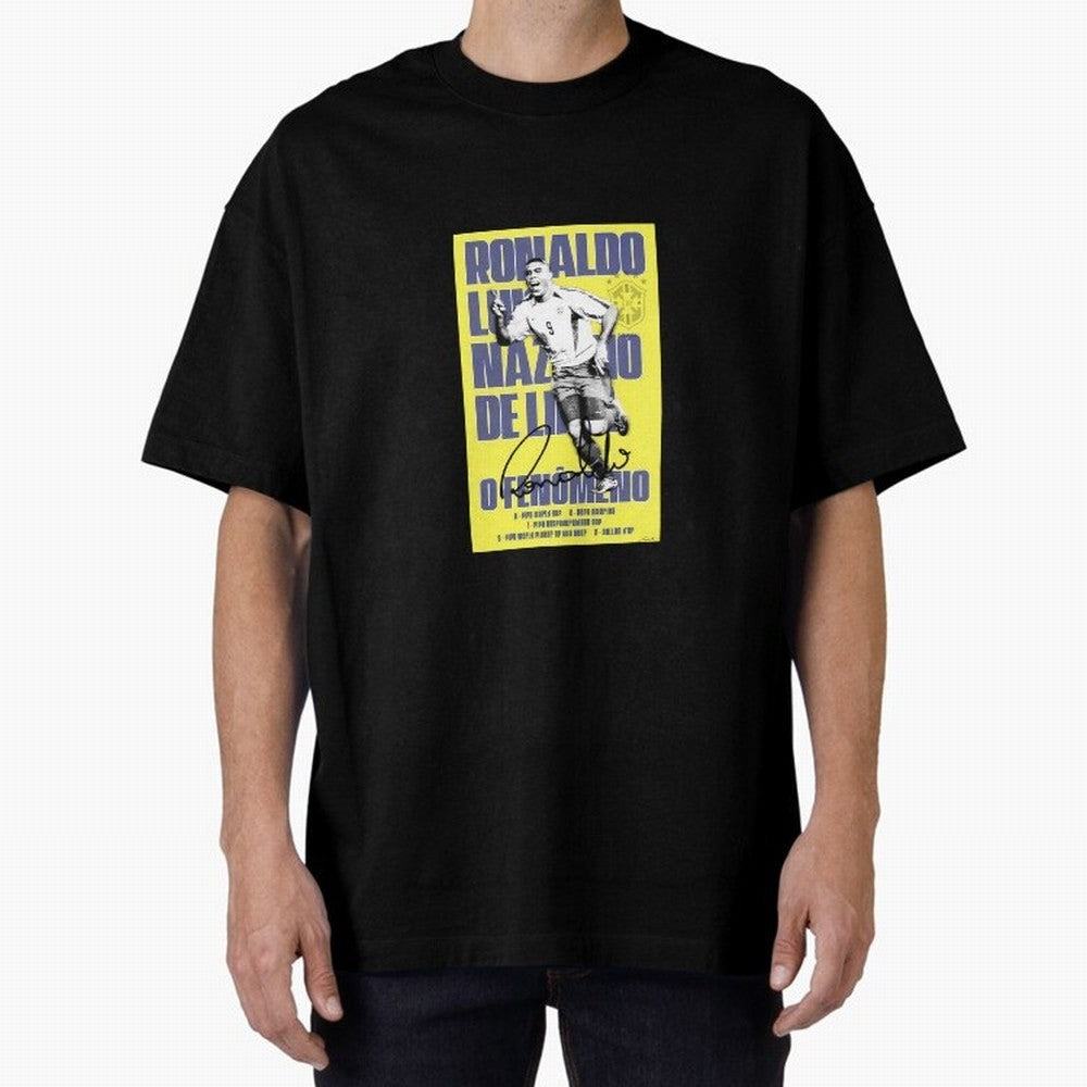 R9 Ronaldo Nazario Oversized T-Shirt Follow the Road to FIFA World Cup 2026 USA Canada Mexico Capturing Messi, Neymar and Mbappe, Spain Energy, Championship Spirit, Famous Goals, Roaring Crowds and International Football Unity; Created for Match