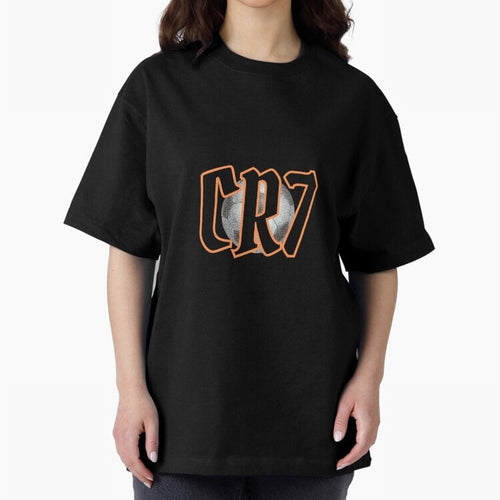 CR7 BLACK Oversized T-Shirt Bring Home the FIFA World Cup 2026 Journey through Mbappe and Neymar Highlights, Argentina, France and Brazil Pride, Stadium Chants, National Pride, Trophy Dreams and Unforgettable Football Memories; Ideal for Fans Who